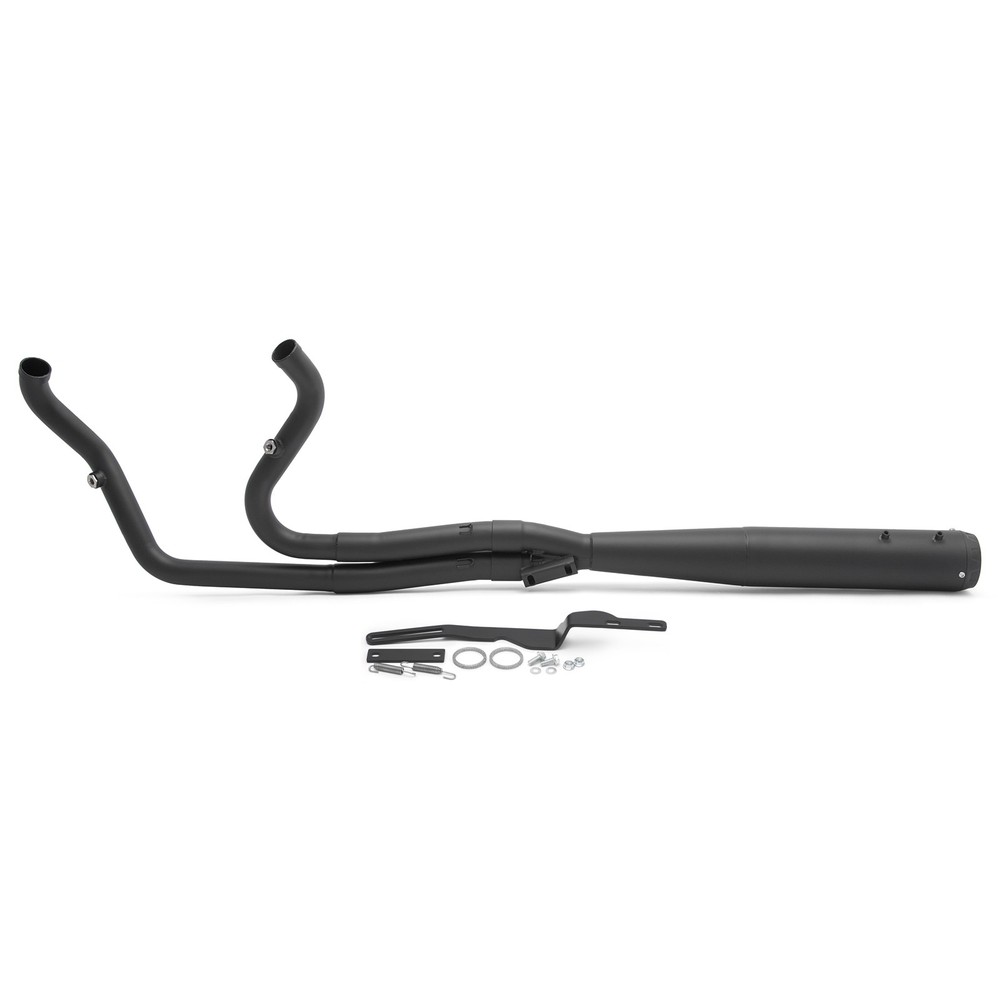 Black 2/1 Full Length Exhaust Pipe for Harley M8 17-UP Road  Street Glide 2-in-1