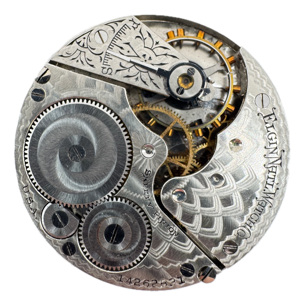 Vintage 1910 Elgin 16s 7 Jewel Hunter Pocket Watch Movement 290 USA