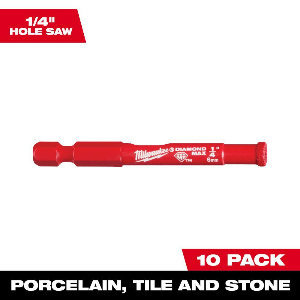 1/4 In. Diamond Max Hole Saw (10-Pack)