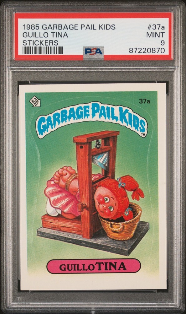 1985 Topps OS1 Garbage Pail Kids Series 1 Guillo Tina 37a Matte Card PSA 9 MINT