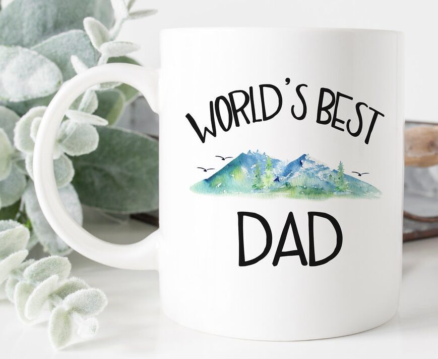 Worlds Best Dad Mug - Fathers Day Gift From Daughter - Smooth Printed Coffee Cup for Dad