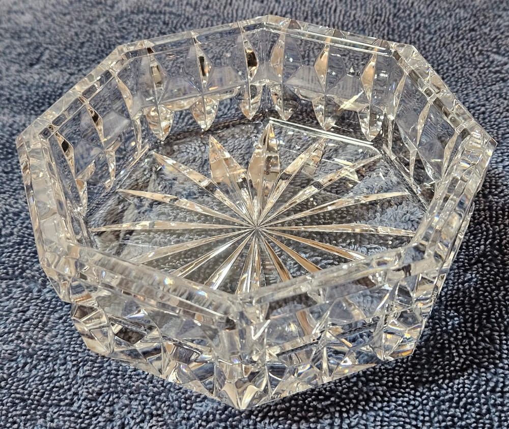Vintage Waterford Lead Crystal Octagon Candy Dish with Squared Sides 5.5 Inch #1379