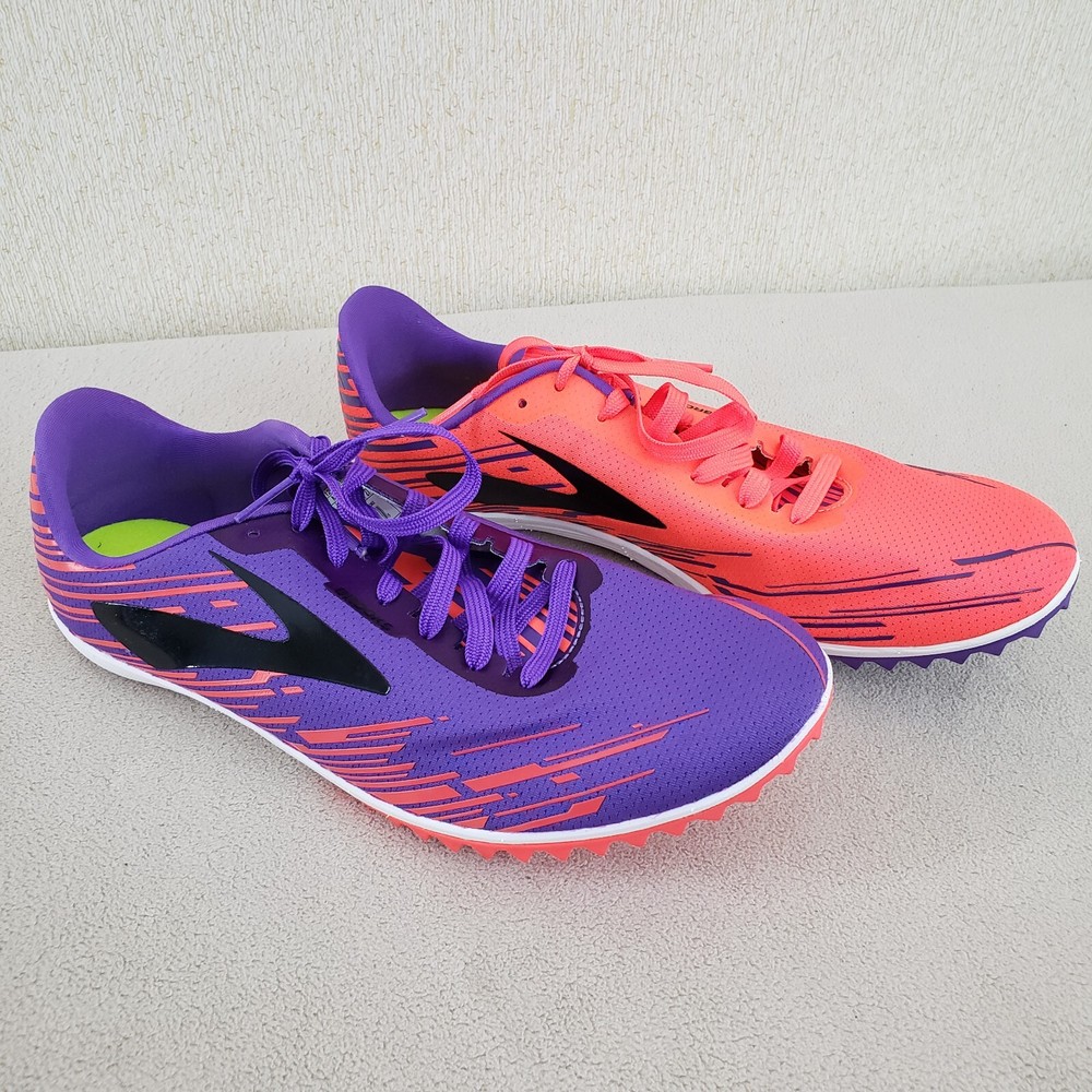 BROOKS Mach 18 Shoes Women Size 10 Fiery Coral Purple Spikeless Track NEVER WORN