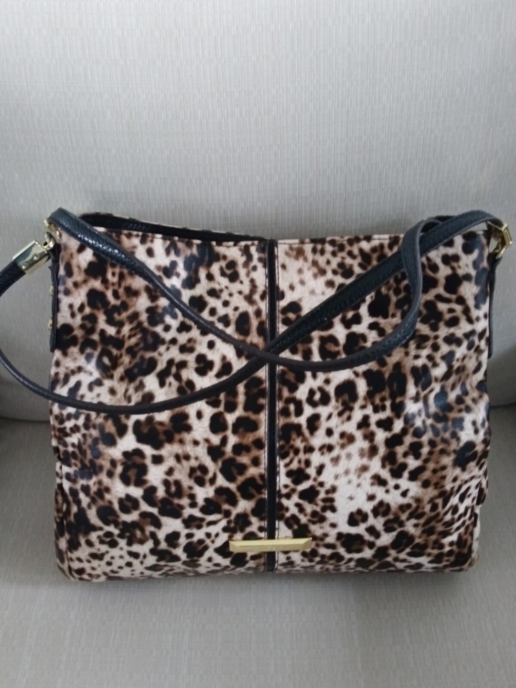 Anne Klein Animal Print Cheetah Double Straps Shoulder Bag Purse Tote