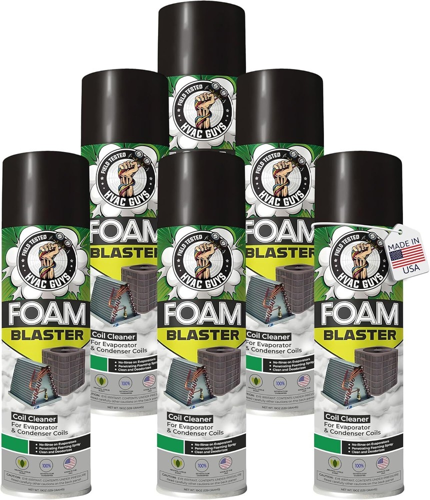 Foam Blaster AC Coil Cleaner 6-Pack No Rinse Formula for AC Units