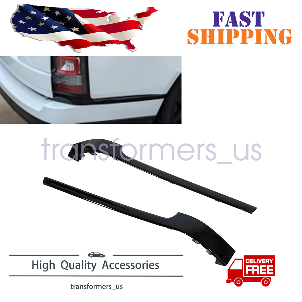 2PC Black Rear Door Side Body Molding Trim Strip For Range Rover L405 2013-2021
