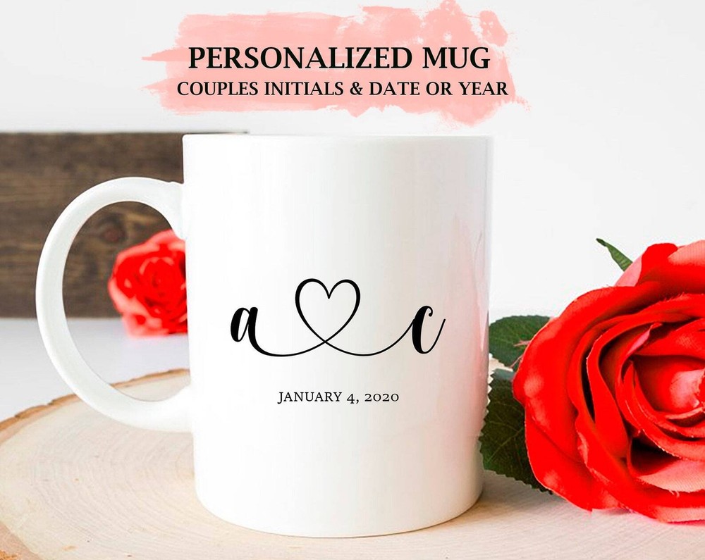 Custom Initials And Mug Valentines Gift Mug Personalized Mugs Anniversary Gift
