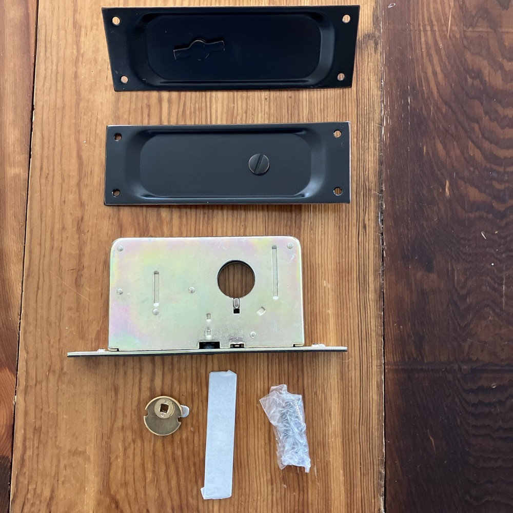 Emtek 8-Inch Solid Brass Privacy Mortise Pocket Door in Oil Rubbed Bronze 210510B