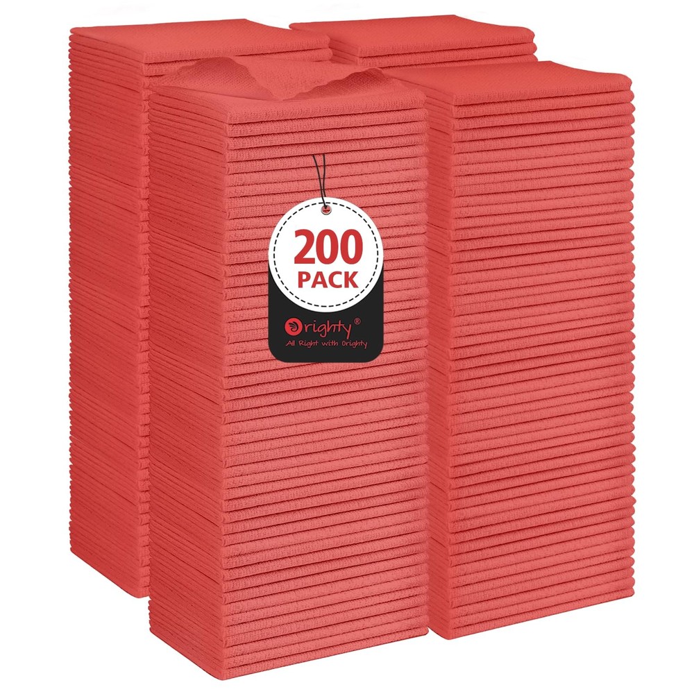 200-Pack Reusable Cleaning Cloths Bulk Multi-Purpose Shop Towels