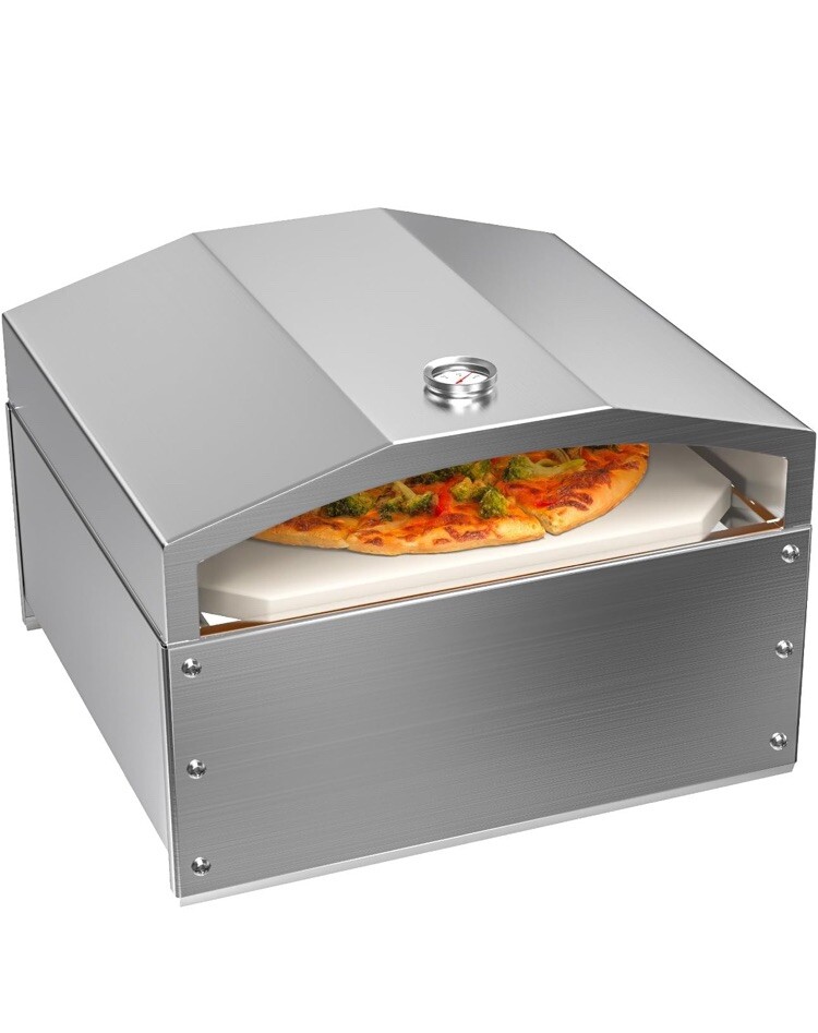 Outdoor Pellet Wood-Fired Pizza Oven- Stainless Steel Pellet Grill Pizza Oven...