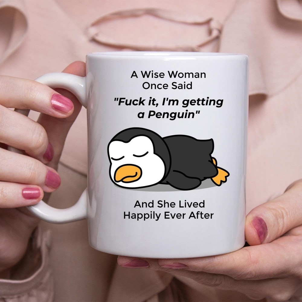 Funny Penguin Sleeping Gift For Women White Coffee Mug Coffee Mug Coffee Cup