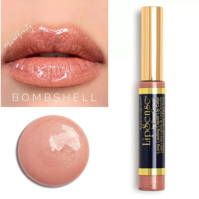 2 Pack, LipSense by SeneGence Long Lasting Liquid Lip Color Bombshell  0.25oz