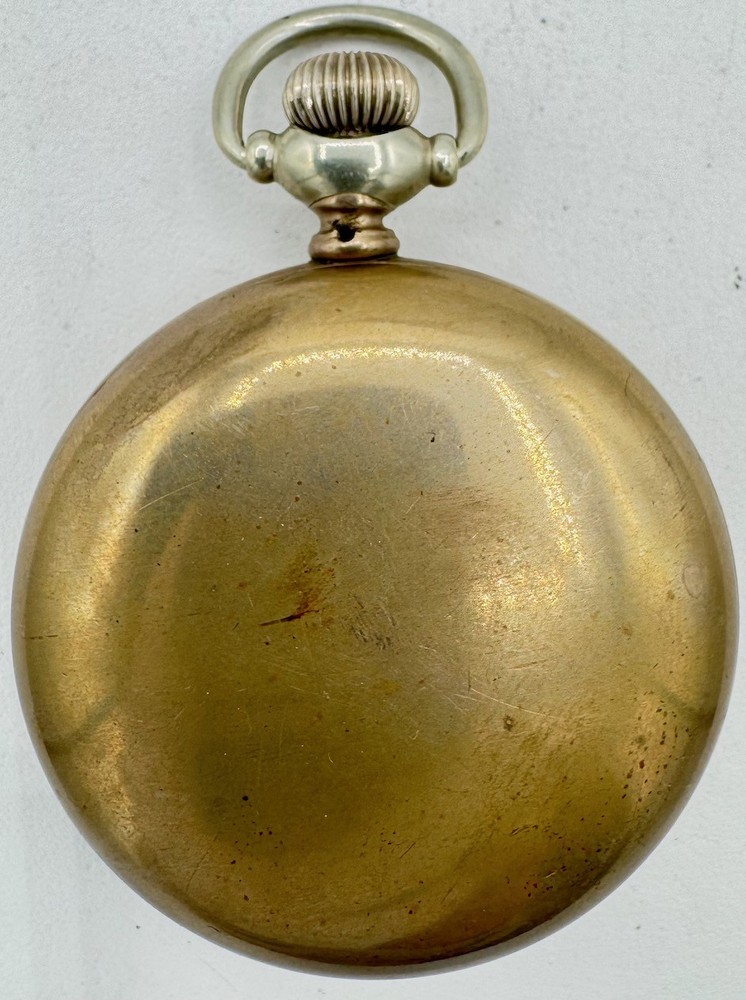 Antique 18s Star Watch Co. Open Face Pocket Watch Case Nickel Smooth USA