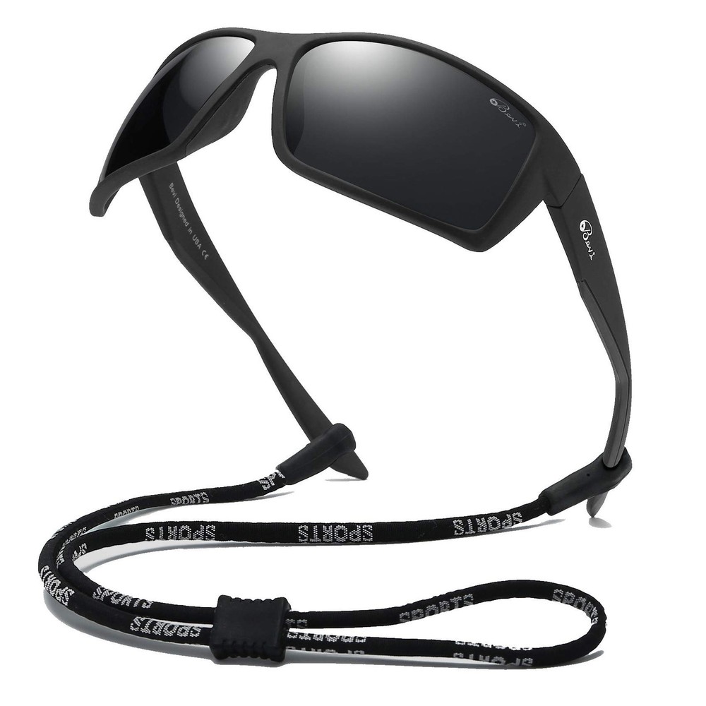 Bevi Sport Polarized Sunglasses TR90 Frame with Spring Hinges