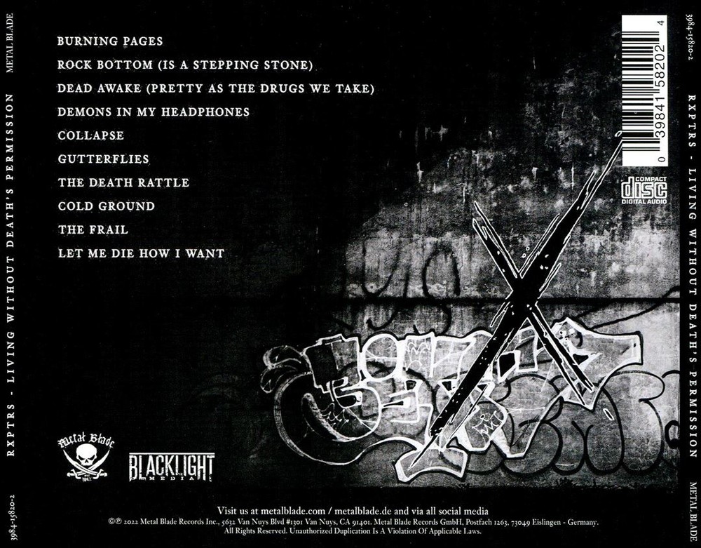 Rxptrs - Living Without Death's Permission CD 2022 Metalcore Album