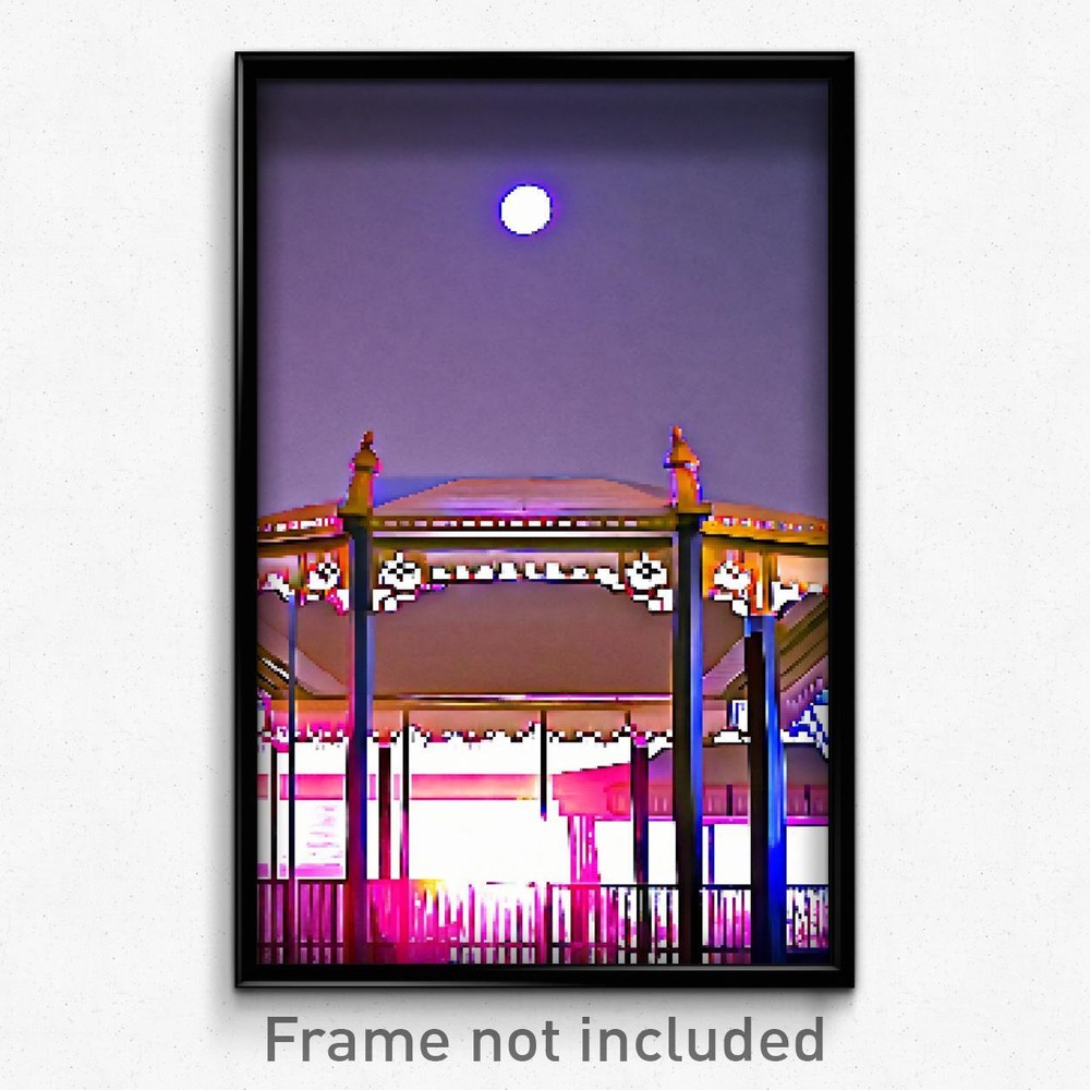 8-Bit Psychedelic Pixel Art Poster - Unkempt Pavilion Trippy Gamer Print