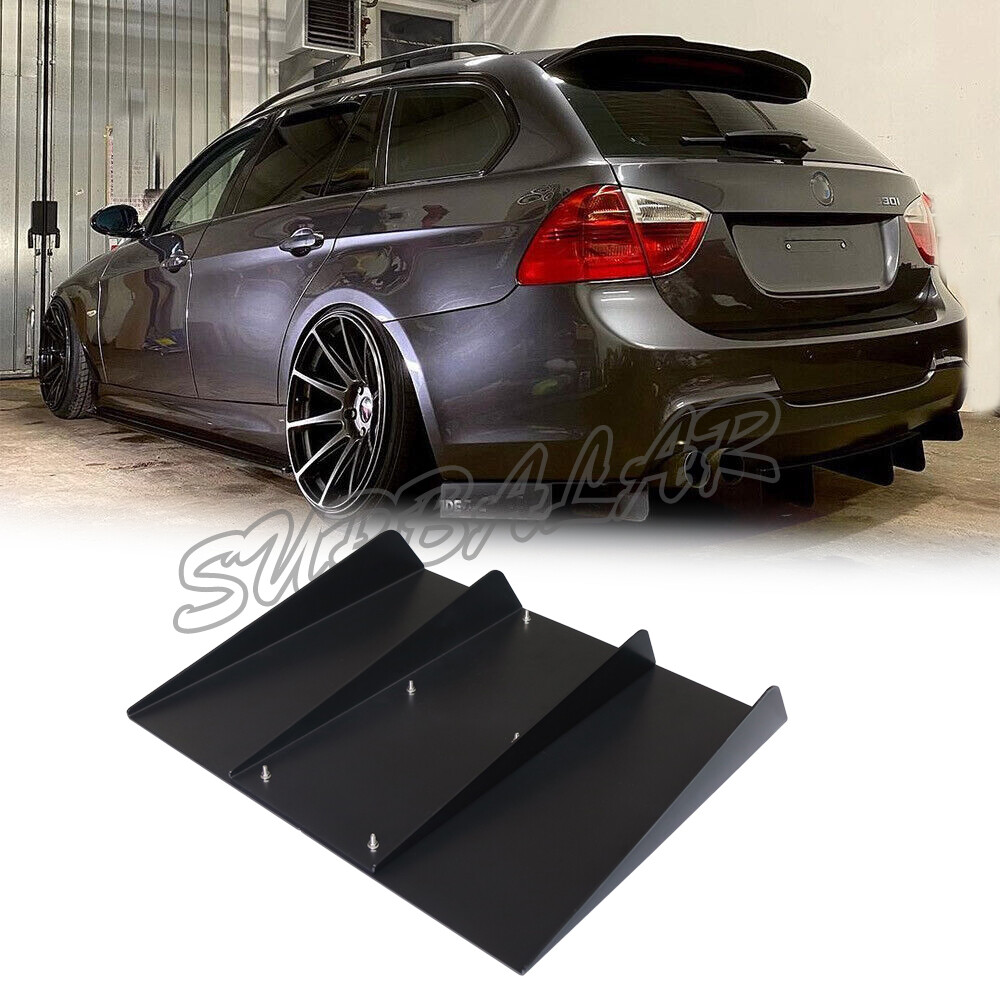 22x20 Inch 4-Fin Rear Bumper Lip Diffuser Splitter for BMW E36 E46 E90 E91 E92
