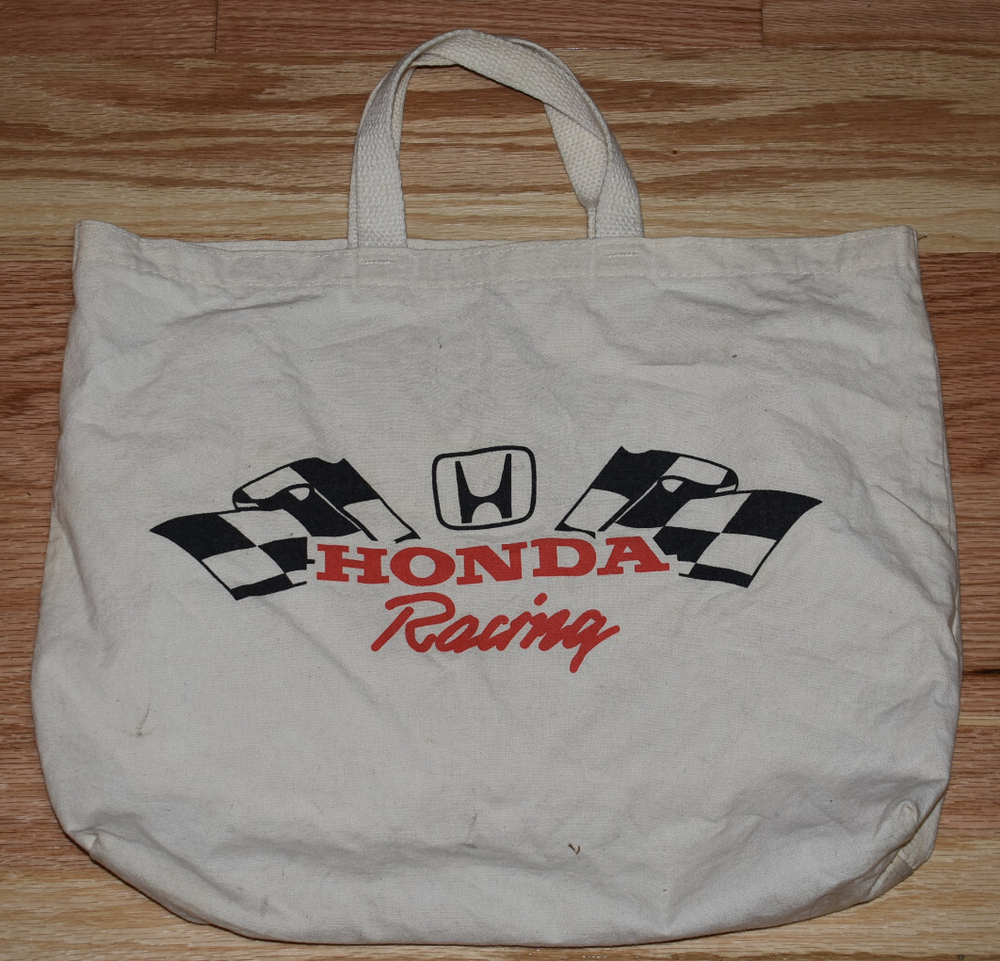 Vintage 1980s Honda Racing Team Tote Bag for NASCAR NHRA Fans