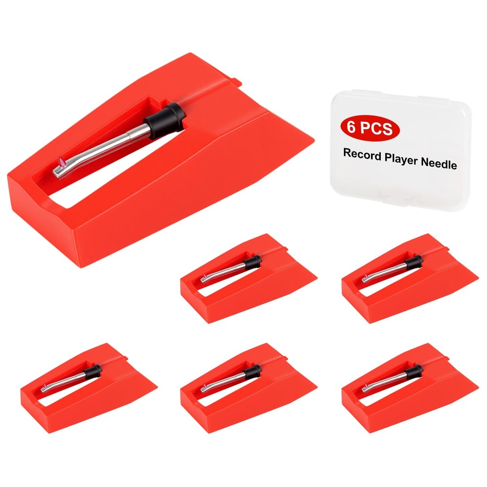 6 Pack Record Player Needle Replacement, Upgraded Vinyl Needle.