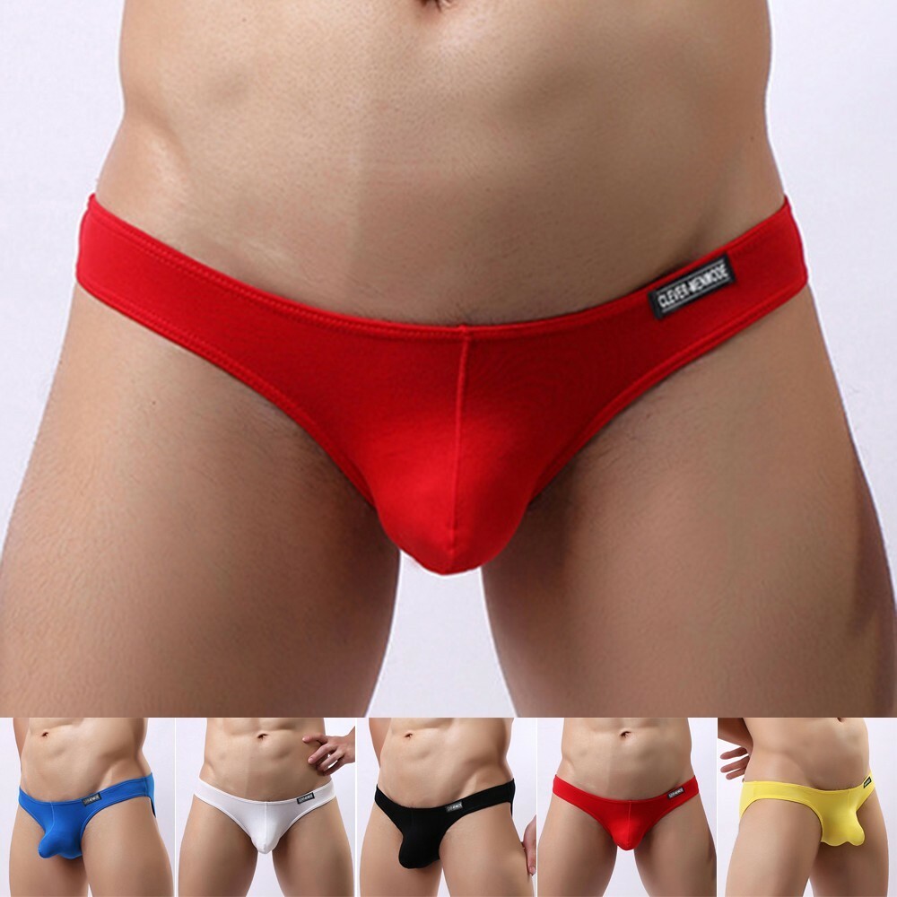 Mens Cotton Boxer Briefs Underwear G-string Breathable Bulge Pouch Underpants