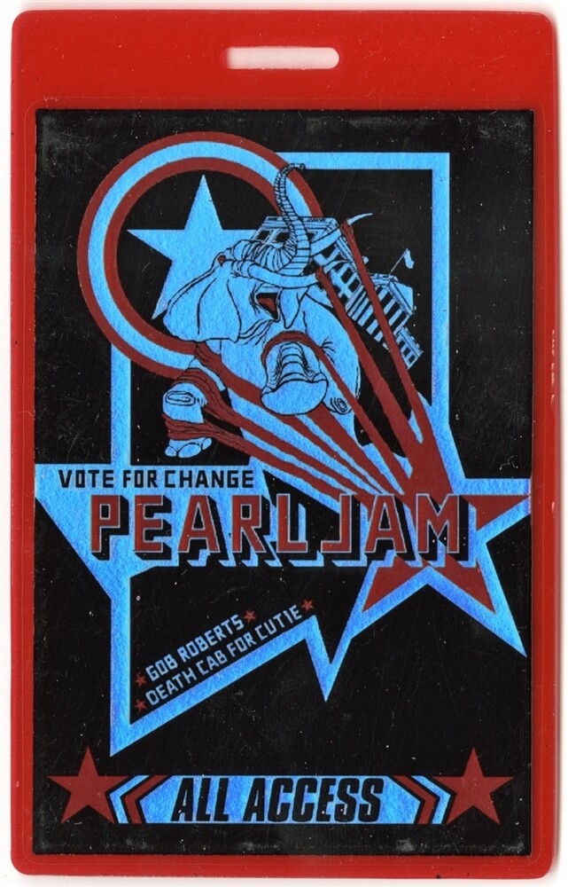 Pearl Jam 2004 Tour w/ Death Cab for Cutie All Access Laminated Backstage Pass