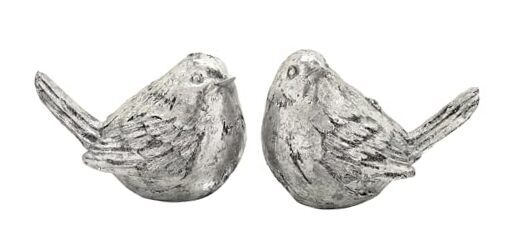 Deco 79 Polystone Bird Decorative Sculpture Home Decor Statues, Set of 2