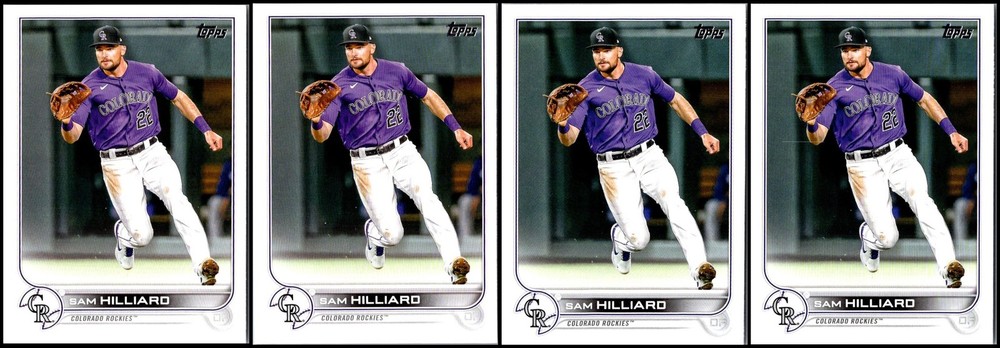 2022 Sam Hilliard (4) Card Lot - Running Low – Final Chance to Order Today!