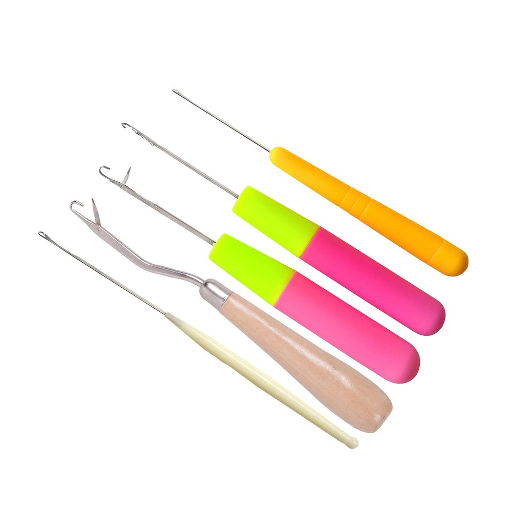 5-Size Latch Hook Crochet Needle Set for Hair Extensions