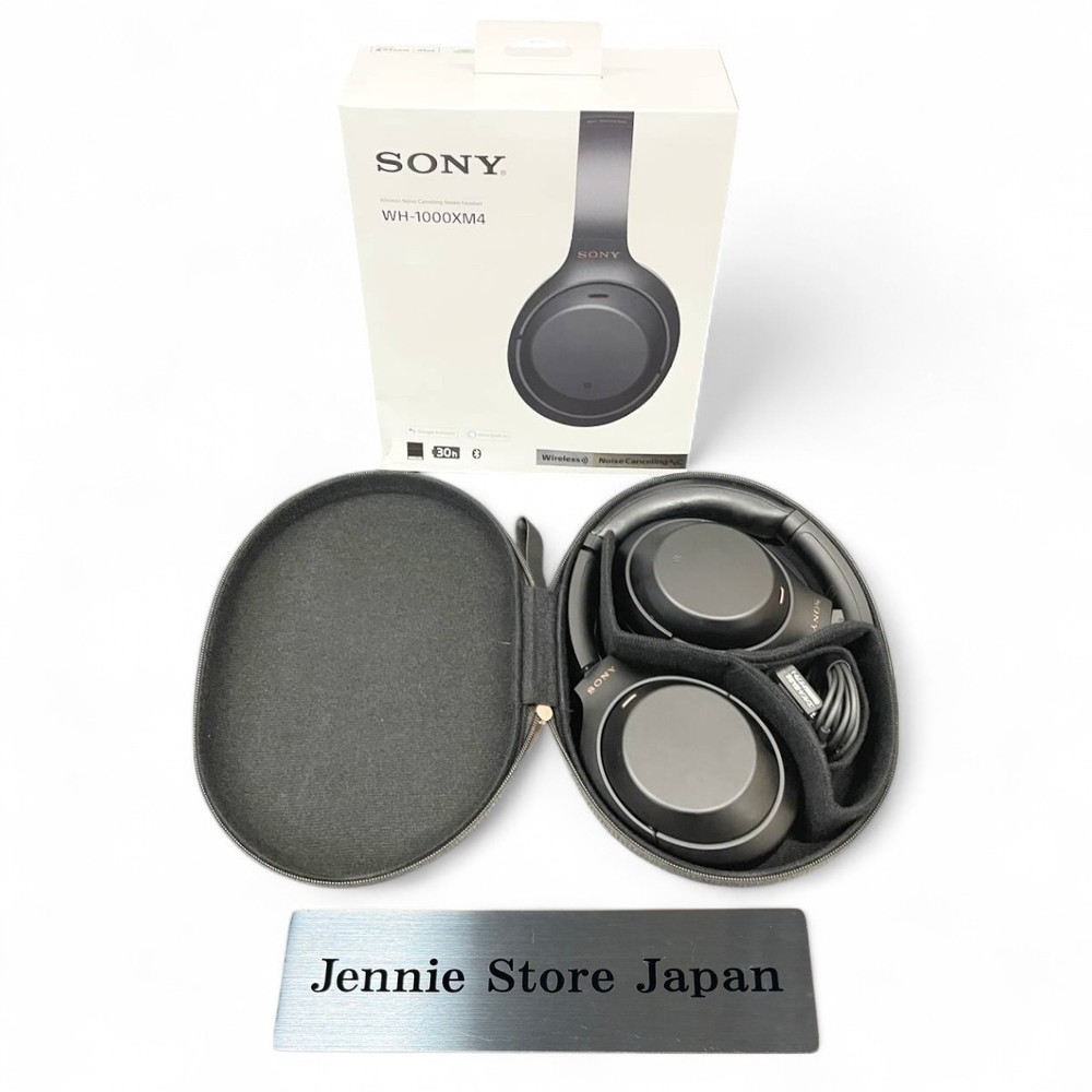 Sony WH-1000XM4 Wireless Noise Cancelling Over-Ear Headphones Black Japan Import Pre-Owned