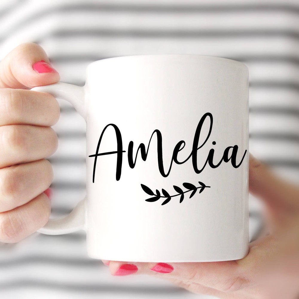 Personalized Name Mug Gold Name Mug Birthday Gift Gift For Women Bridesmaid Gift