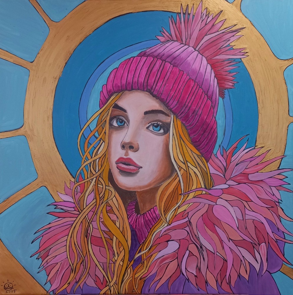 Hand-painted modern oilpainting BARBIE Original modern Portrait Canvas 39