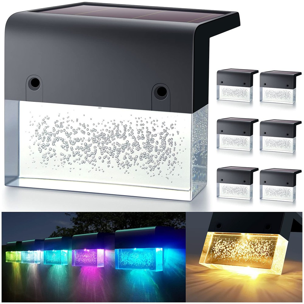 Solar LED Deck Lights for Outdoor Stairs Fence Patio Garden Pathway