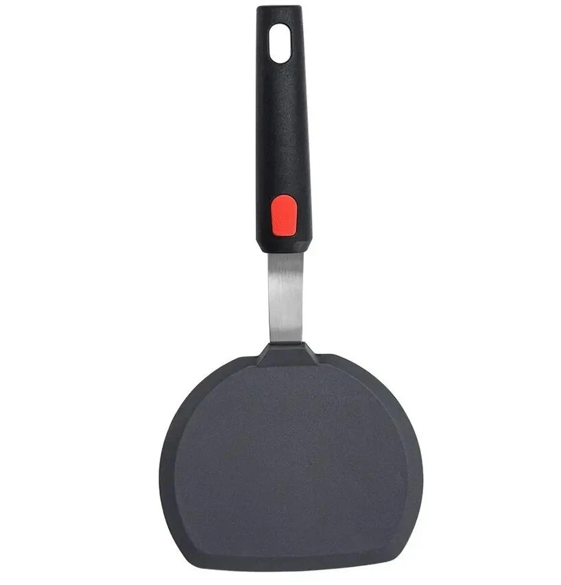 Pancake Spatula | Wide Silicone Pancake Flipper with Curved Handle | Heat Resist