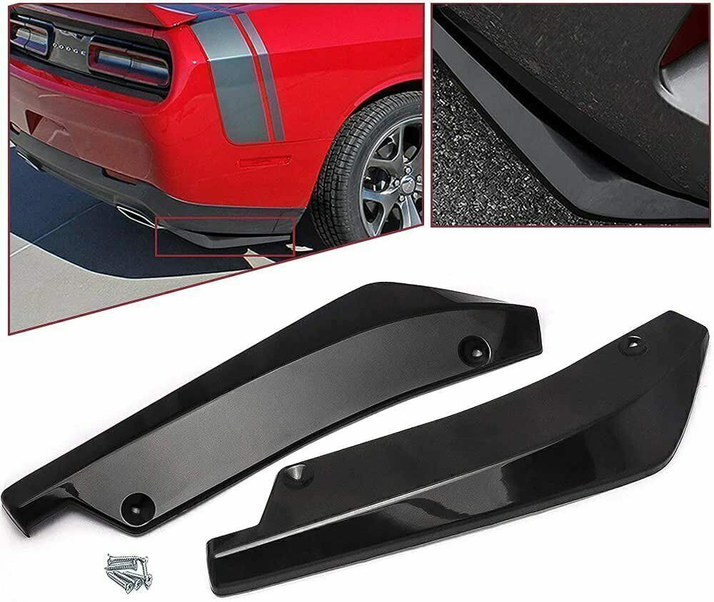 For E90 F30 F10 G30 Rear Bumper Diffuser Splitter Canards Spoiler Gloss Black