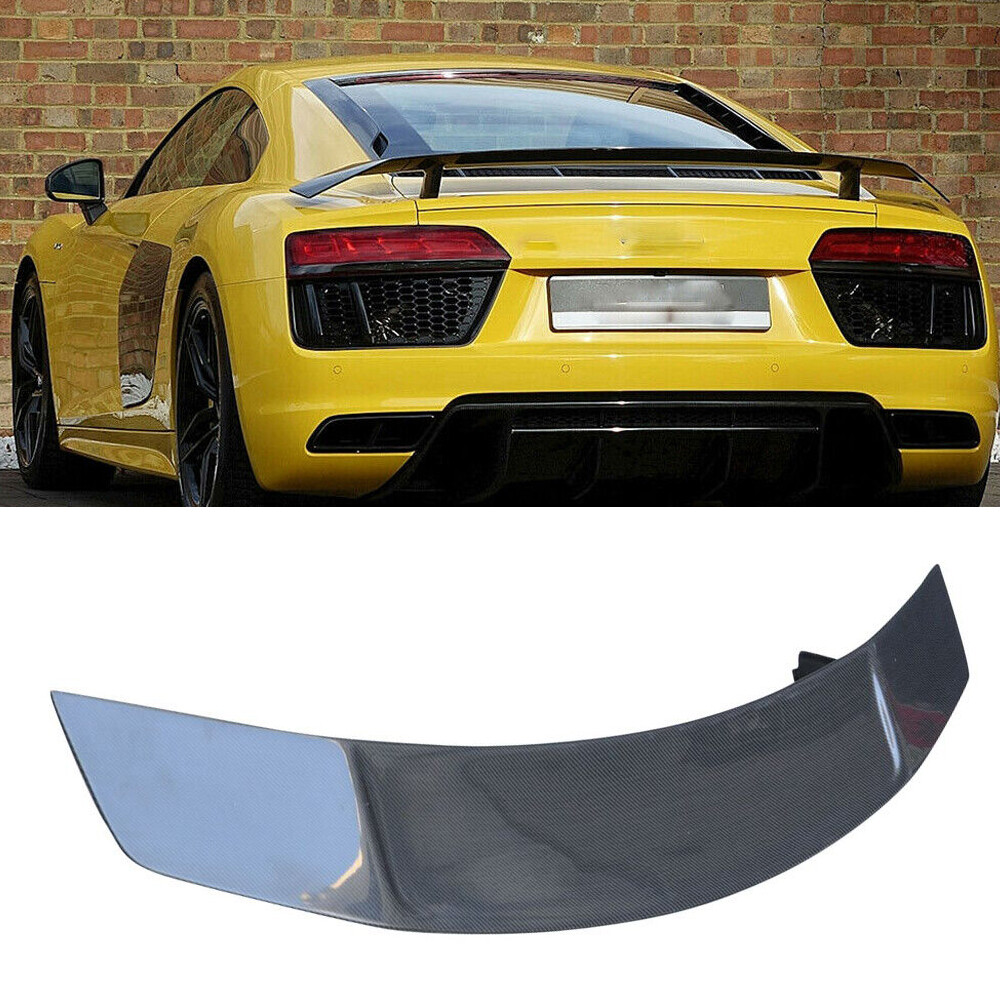 For Audi R8 2016-2020 Carbon Fiber V Style Rear Boot Wing Trunk Blade Spoiler
