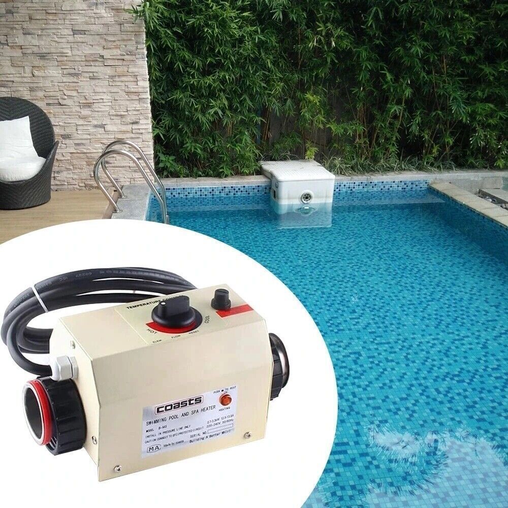 220V 3KW SPA Water Bath Heater Thermostatic Heater Electric Swimming Pool Heater