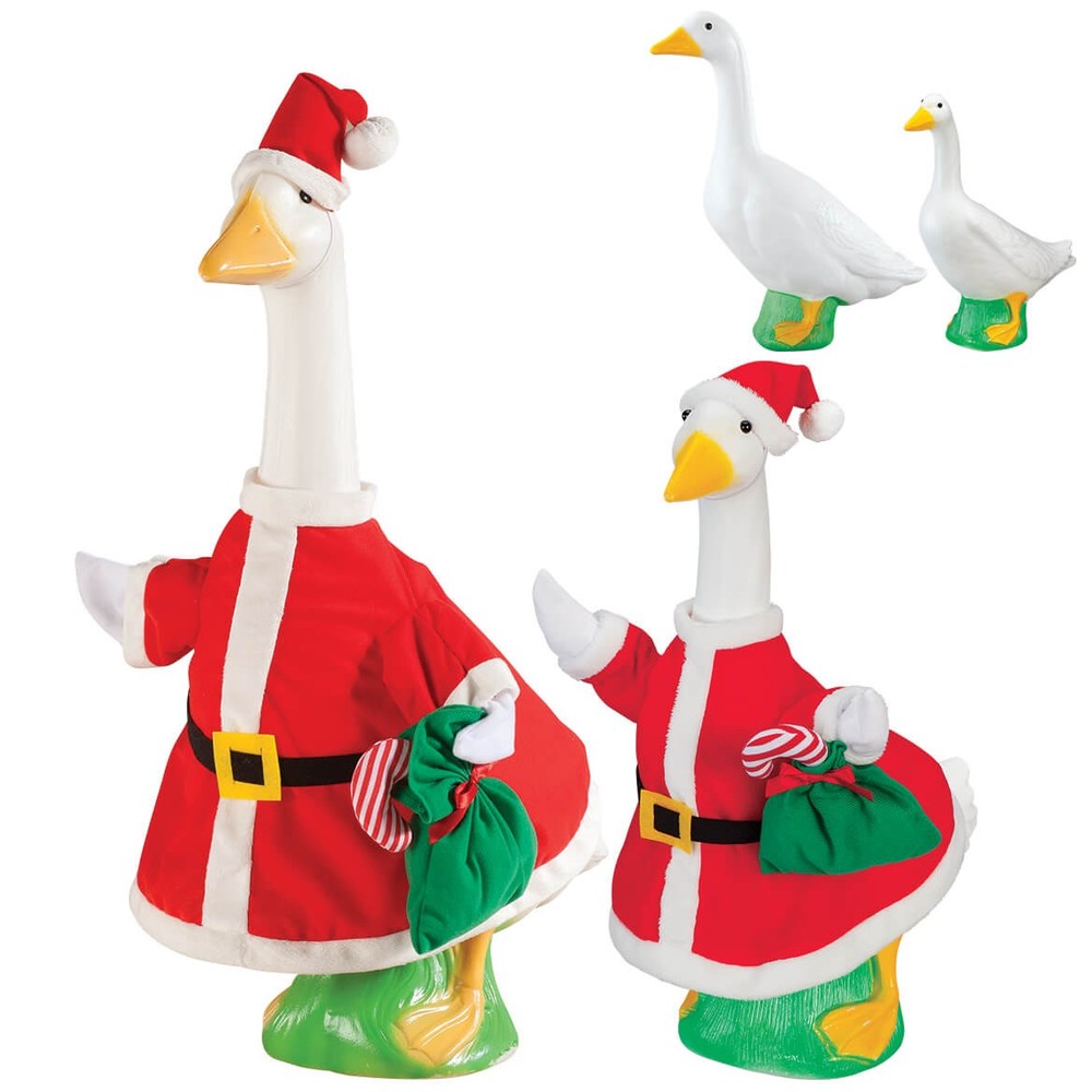 Gaggleville Goose Santa Bundle, Includes One Large 23