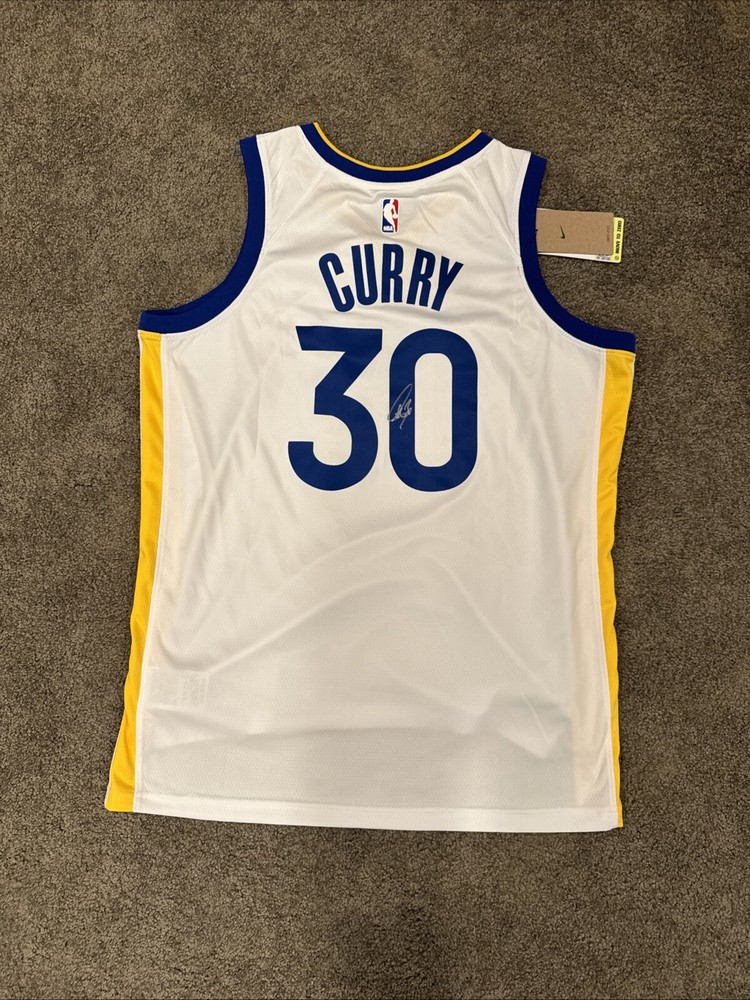Футболка универсального игрока с автографом Стивена Карри из Warriors Nike гарантия подлинности
