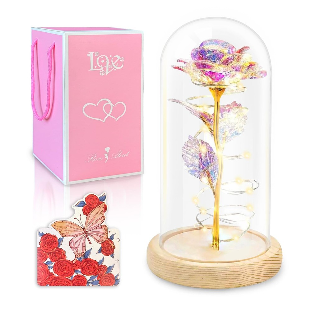 Mothers Day Rose Gifts for Mom,Birthday Gifts for Women,Rainbow Rose Flowers ...