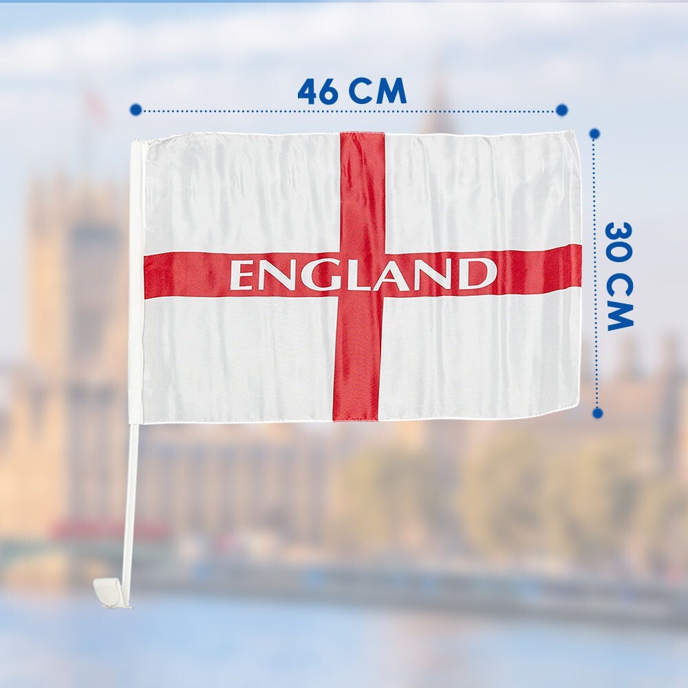 Euro 2024 England Single Window Car Flags Bulk Box 96 Flags
