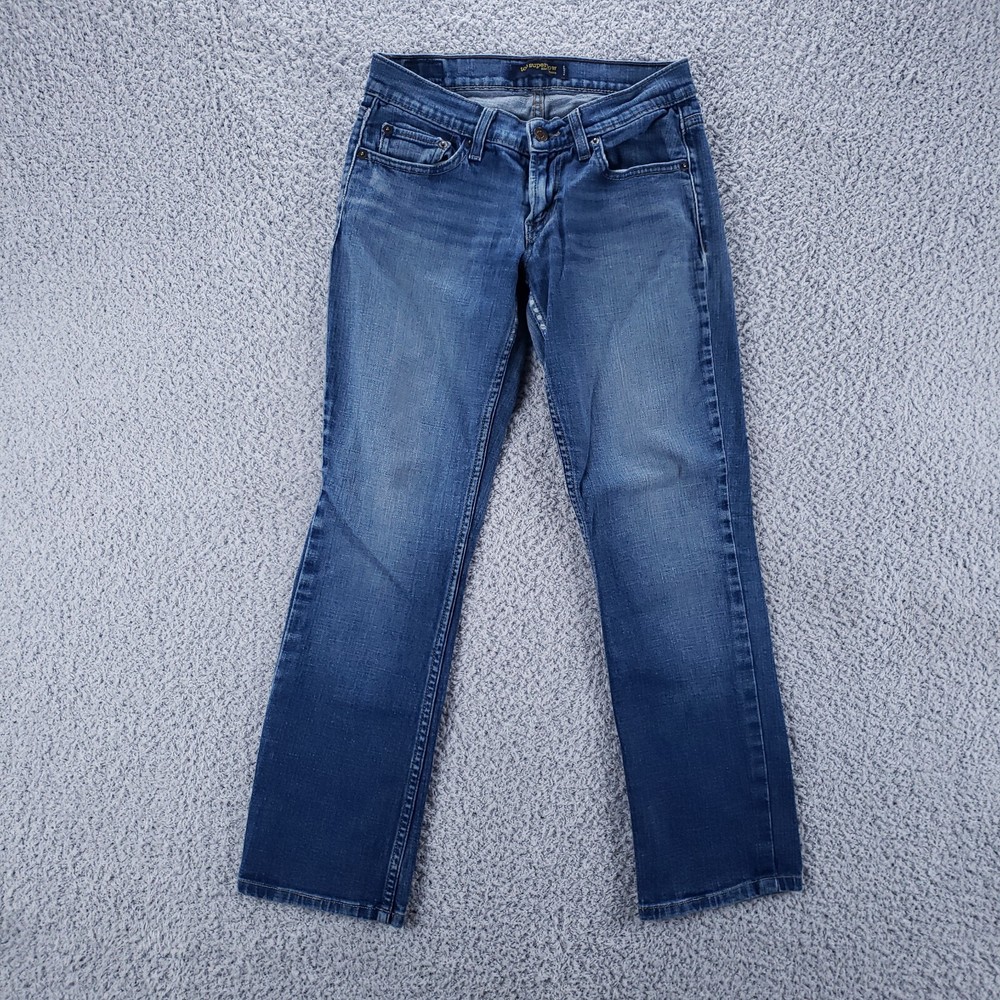 Levis 524 Womens Medium Too Superlow Straight Faded Vintage Denim Jeans