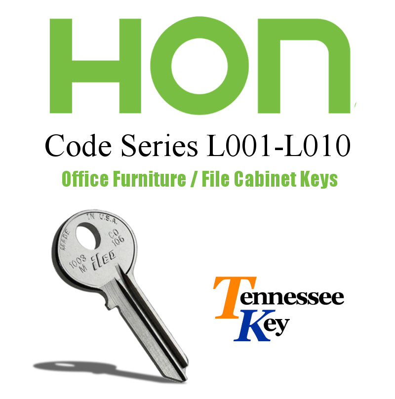 Hon Desk & File Cabinet Keys - Choose Key Code Series L001-L010