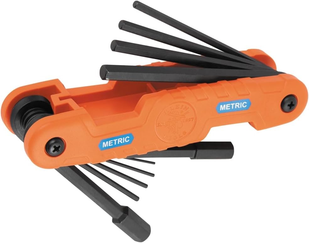 Klein Tools 70550M Pro 10-Piece Metric Hex Key Set in Orange