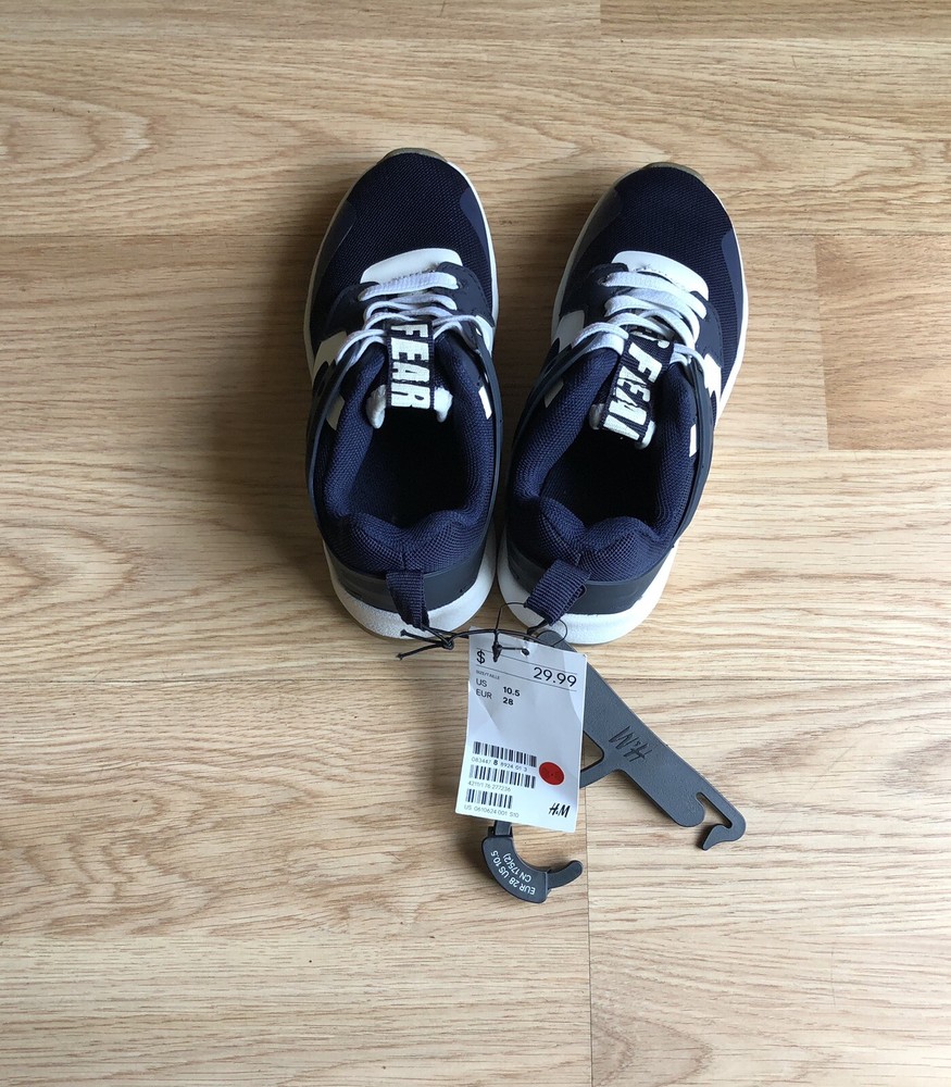 Back To School Boy's Blue/White  Sneakers  H&M Size 10.5 Brand New With Tags-image