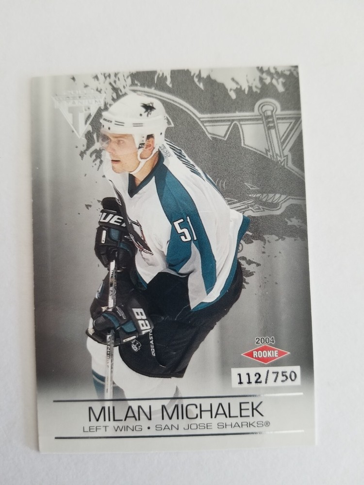 2003-04 Pacific Titanium Retail Milan Michalek RC #136 112/750