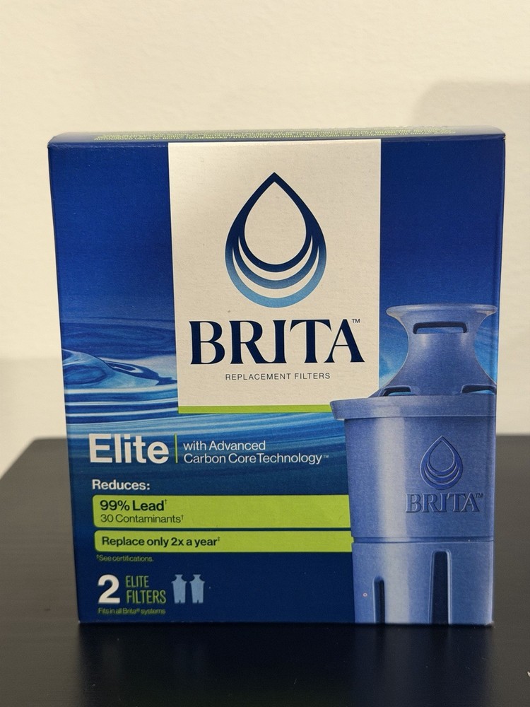 Brita Elite Replacement Water Filter – 2 Pack – Advanced Carbon Core – Genuine
