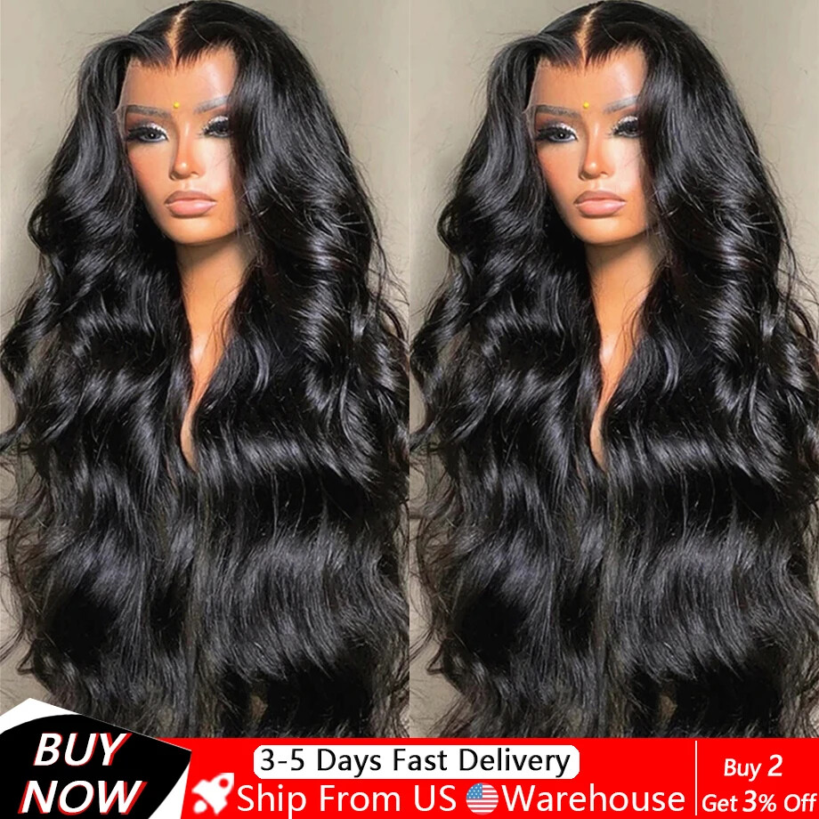 Brazilian HD 360 Lace Front Wig Pre Plucked Body Wave Human Hair