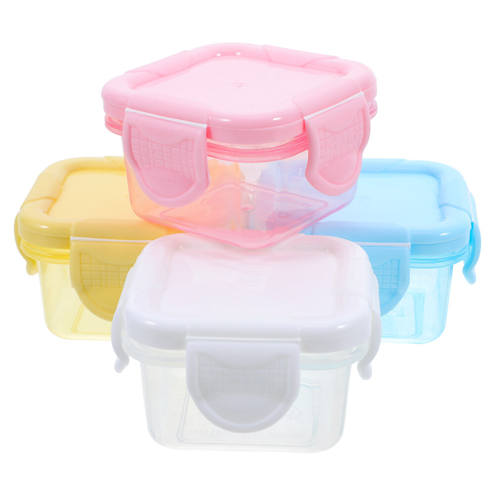 4 Pcs Reusable Freezer-Safe Snack Containers for Babies On-The-Go  