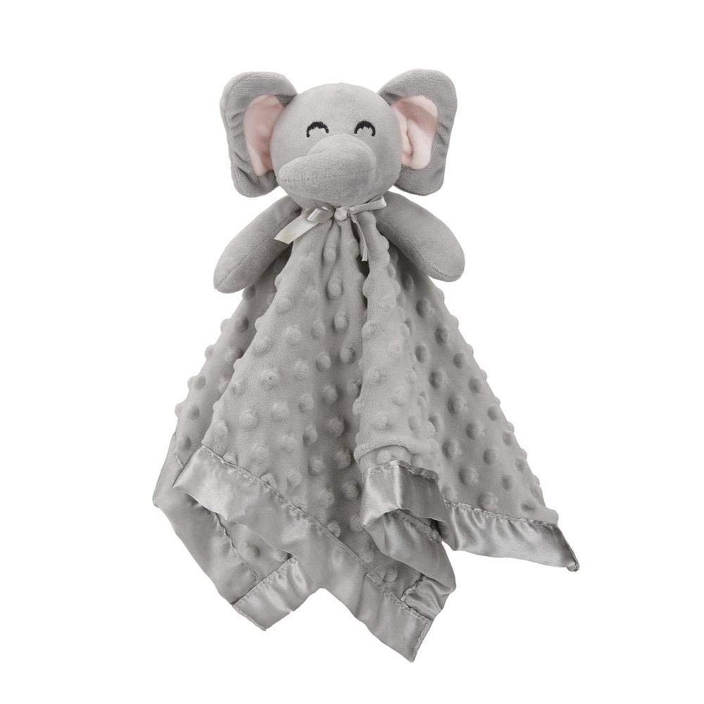 Pro Goleem Elephant Security Blanket, Snuggle Toy, Gdrey, 16 In; Free Shipping