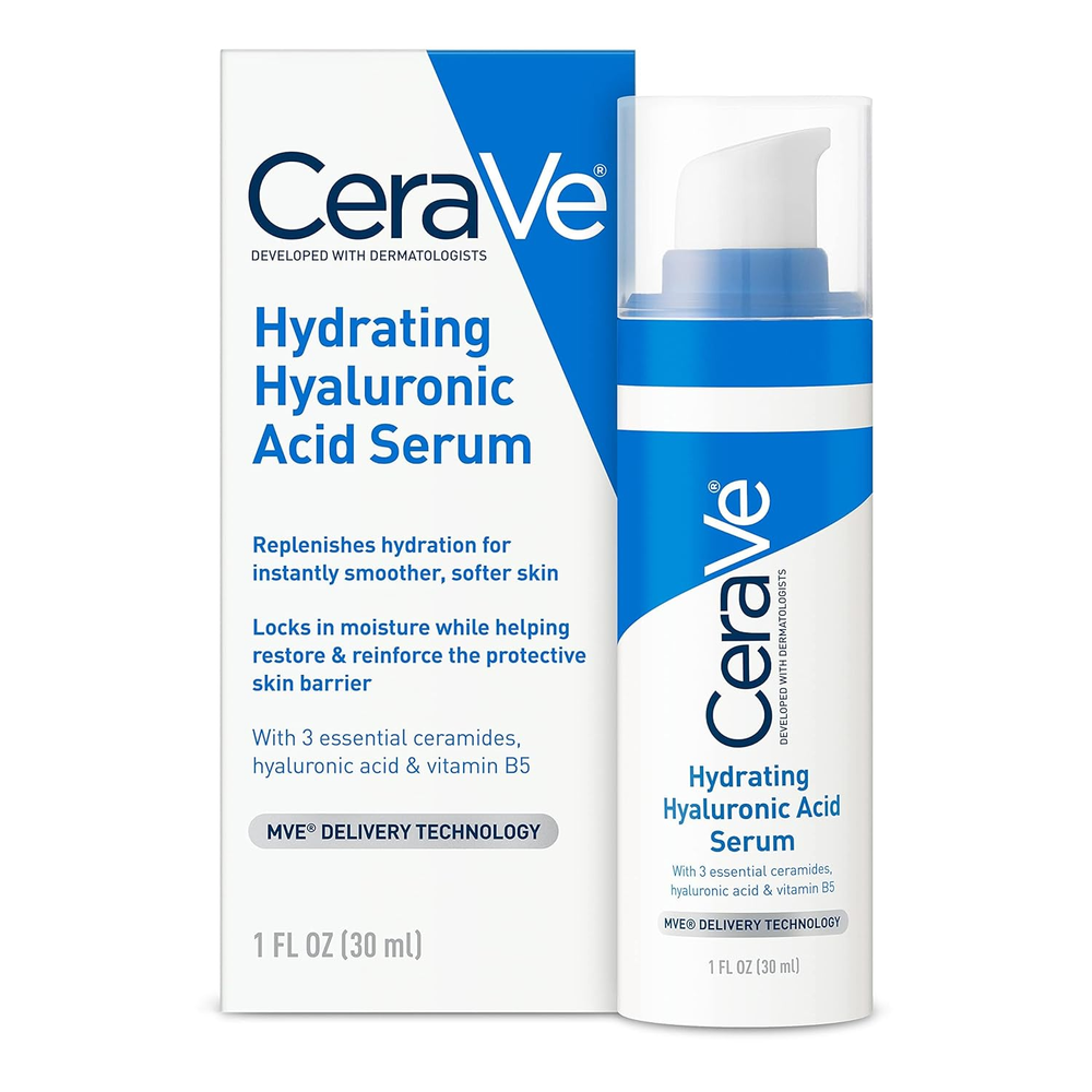 Hydrating Hyaluronic Acid Serum with Vitamin B5 and Ceramides for Face